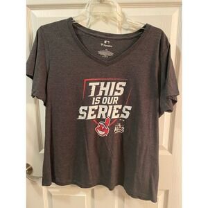 Fanatics Womens Cleveland Indians 2016 ALCS shirt 3XL EUC